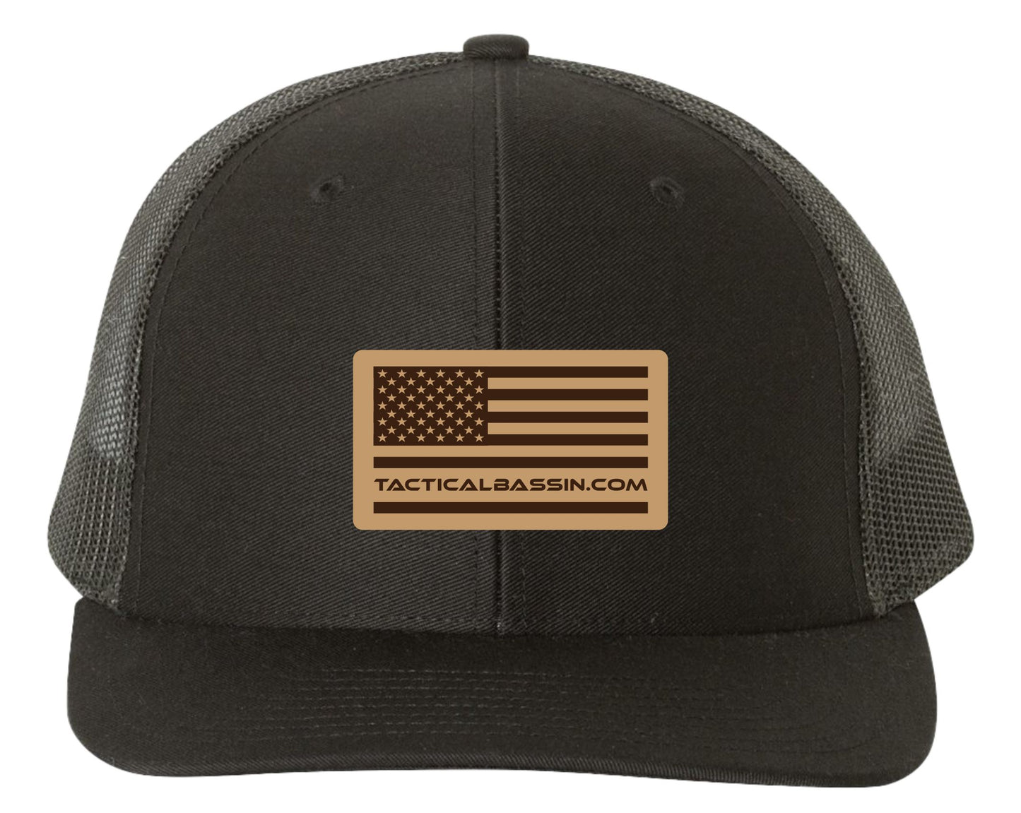 Tactical Bassin Leather Patch Hat Black