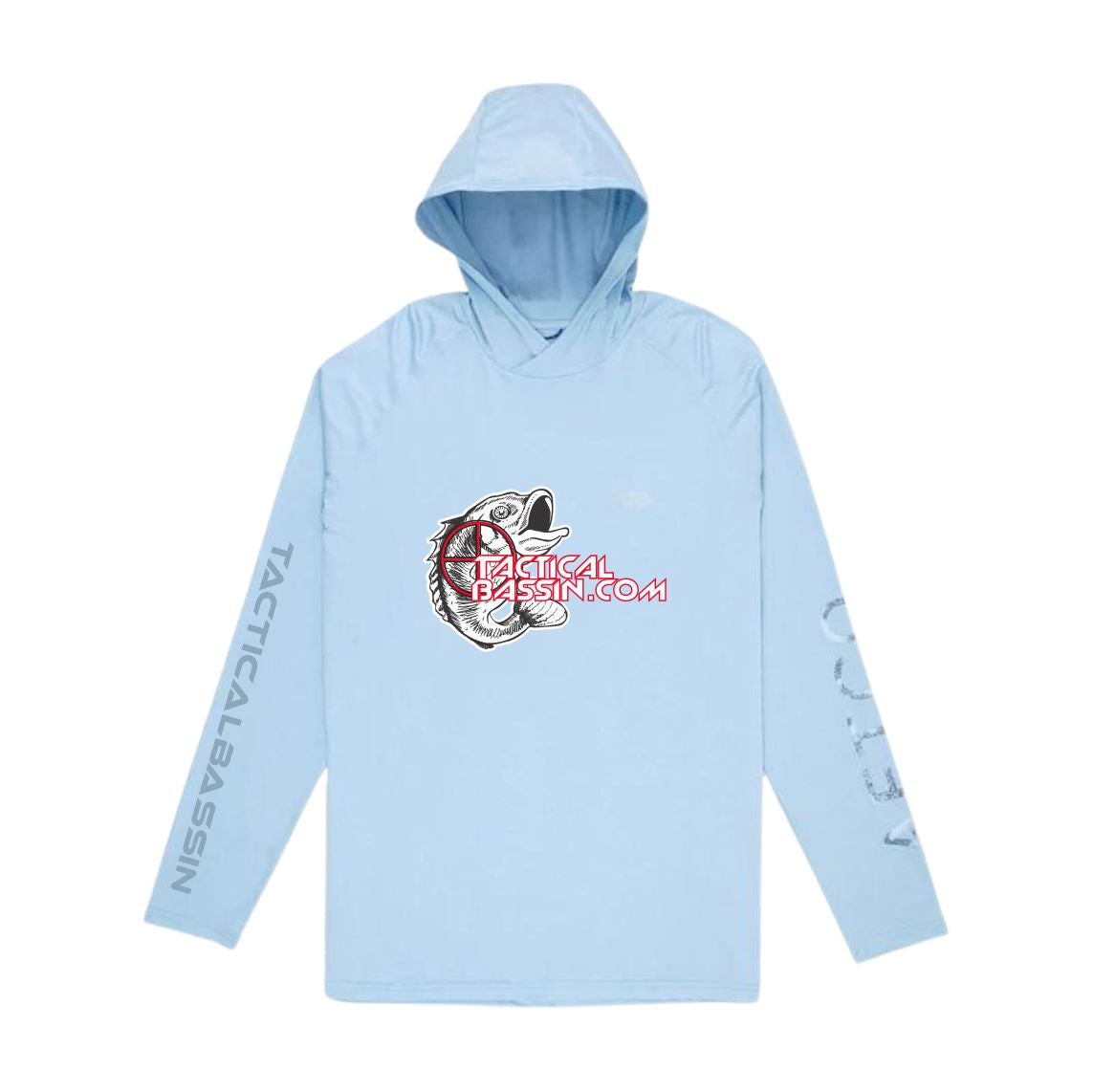 Tactical Bassin' Sky Blue Samurai Hoodie Shirt