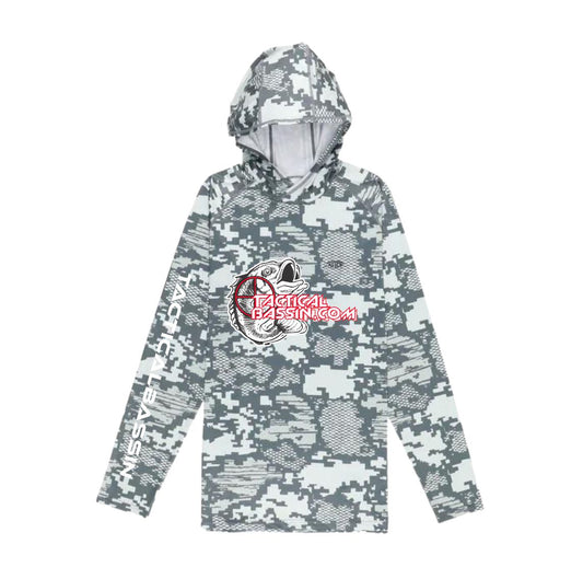 Tactical Bassin' Digital Camo Hooded LS Performance Shirt